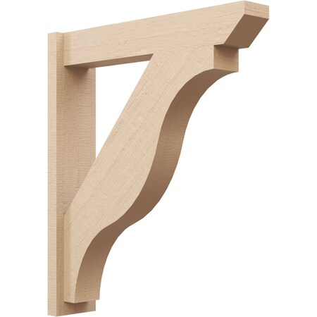 Ekena Millwork 5 1/2-in W x 26-in D x 30-in H Funston Slat Rough Cedar Woodgrain TimberThane Outlooker, Primed Tan OUTUR055X26X30FST24RCPR